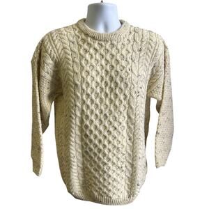 🧶 Highland Home Industries M Cable Knit Sweater Speckled Cozy 90s Cottagecore